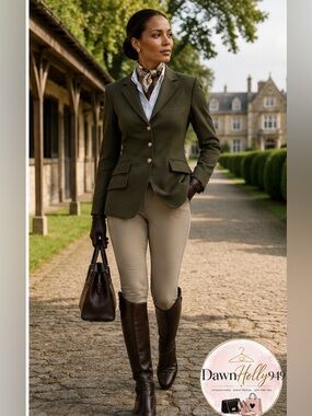 Embassy Row Olive Tailored Women's Blazer